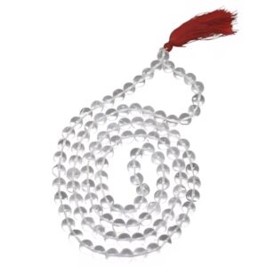 100% Original Clear Crystal Sphatik Mala 108 Bead